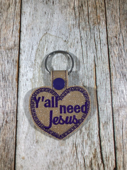 Yall Need Jesus, Keychain, Gift For Mom, Mother's Day Gift, Funny Grandmother, Church Day, Friend