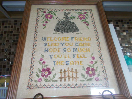 Victorian Cross Stitch Bed & Breakfast Wall Art