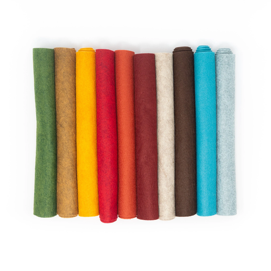 10 - 9"x12" Autumn Harvest Collection Merino Wool Blend Felt