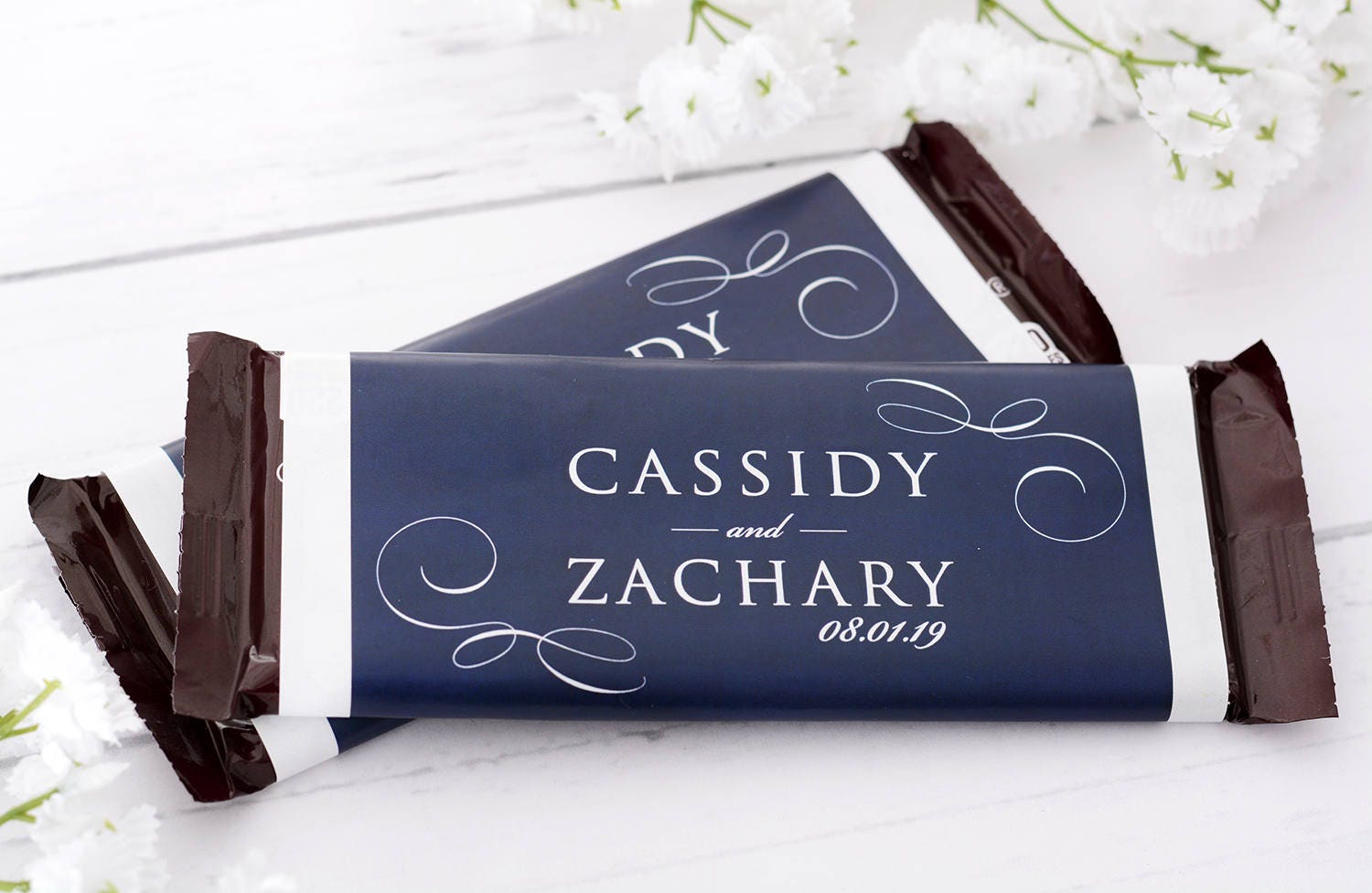 Wedding Candy Bar Wrappers - 25 Chocolate Wrappers Labels Custom Stickers For Weddings #wdihb-157