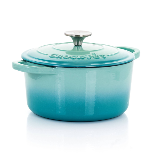 Crock-Pot Crock-Pot Artisan 2 Piece 3 -Quart Enameled Cast Iron Dutch Oven in Aqua Blue | 849113370M