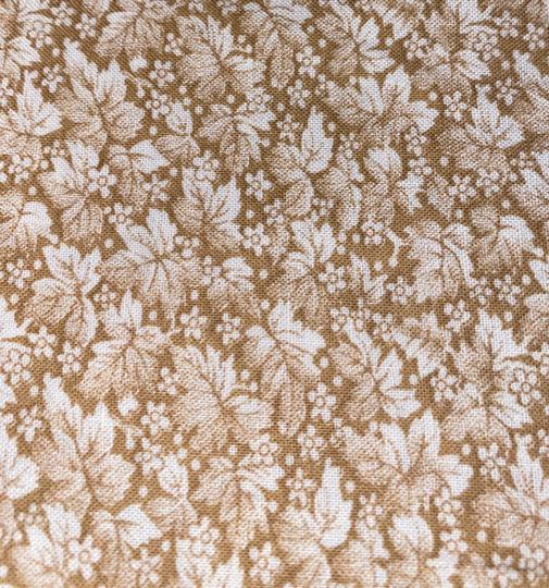Vintage All Over Leaves Light Brown By Vip Cranston Cotton Quilt Fabric C9