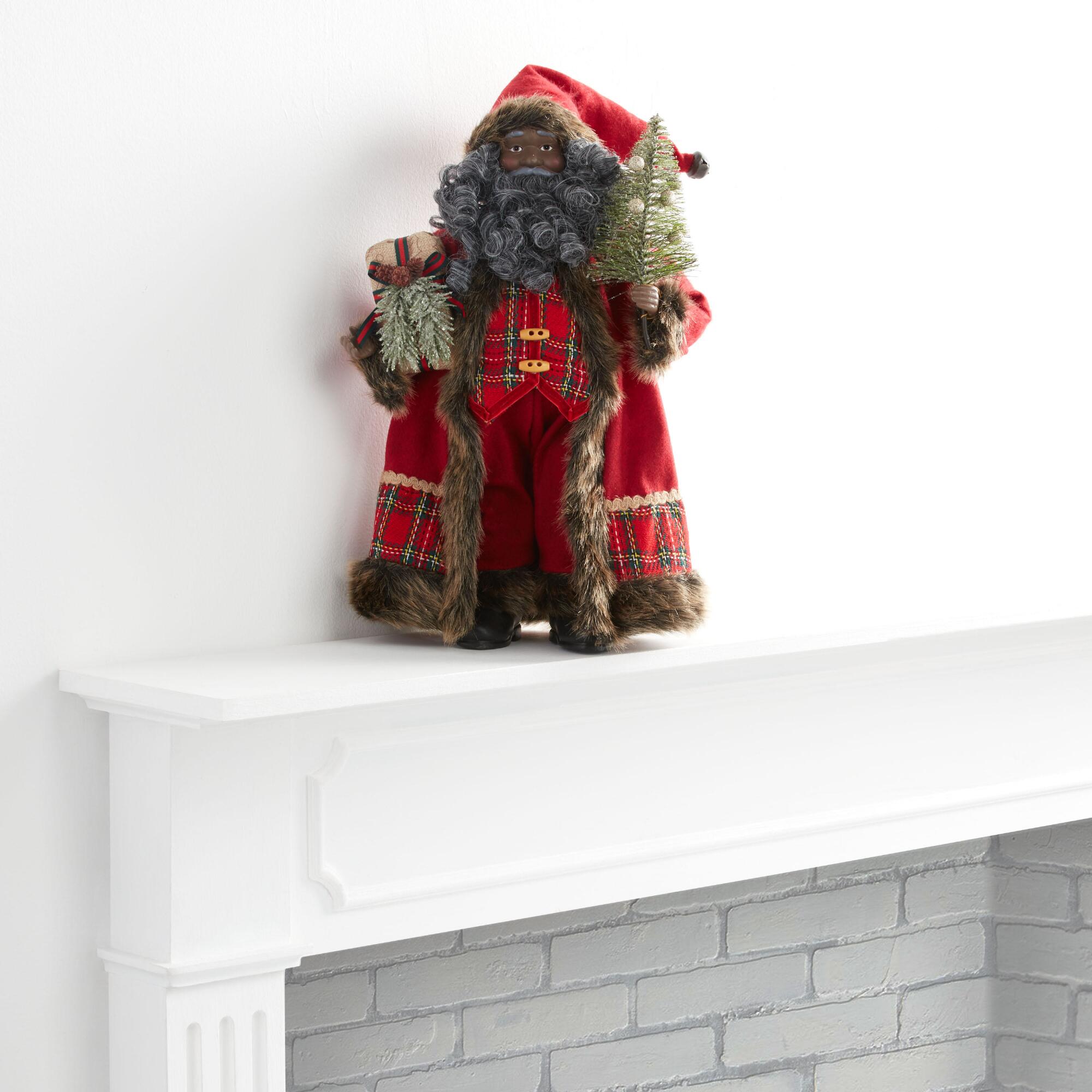 Pier Place African American Santa Claus Decor: Multi - Fabric by World Market