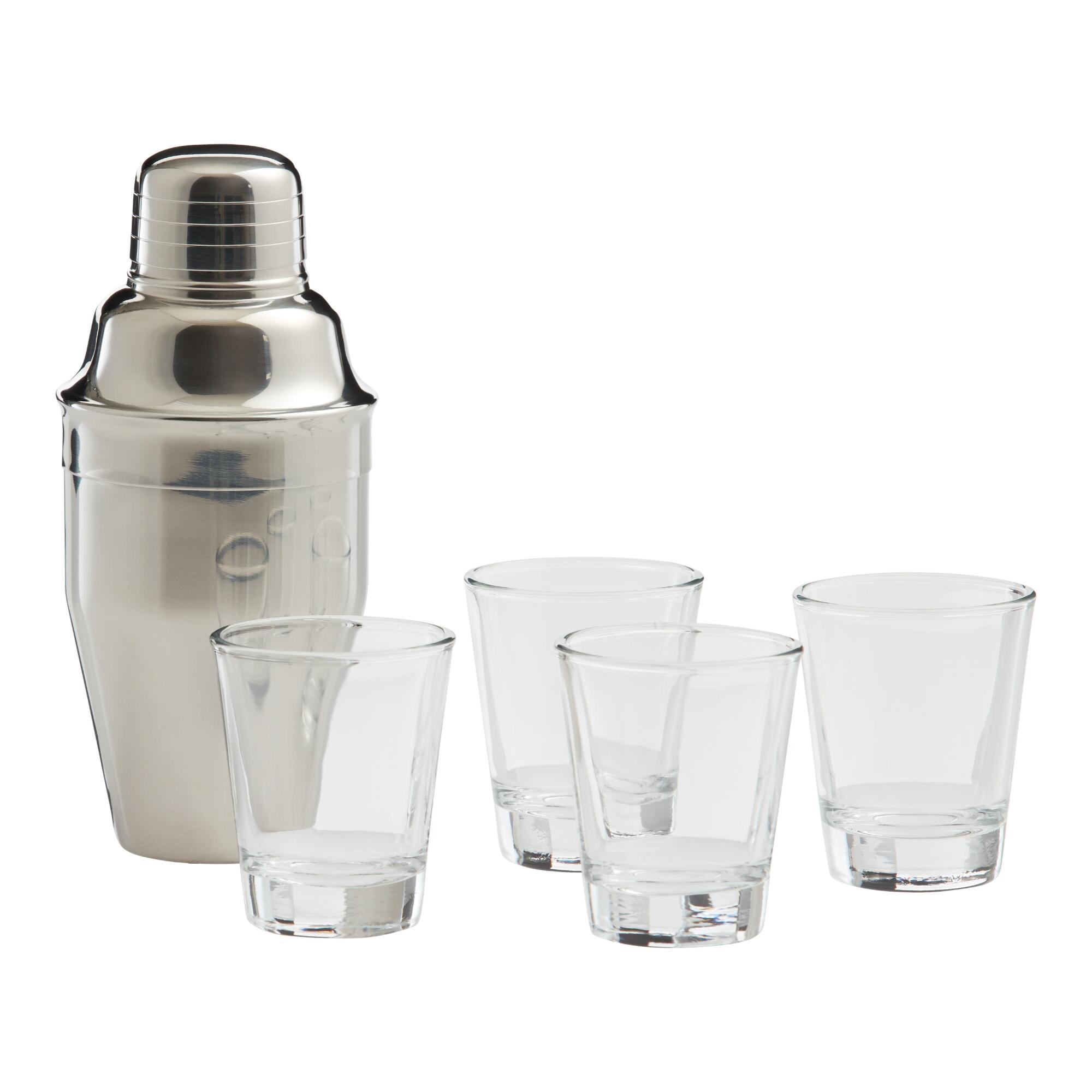 Houdini Mini Cocktail Shaker And Shot Glass Set by World Market