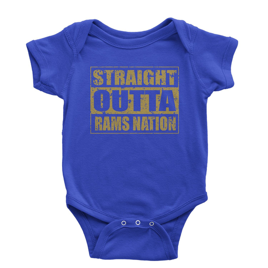 straight Outta Rams Nation Football Infant One-Piece Romper Bodysuit