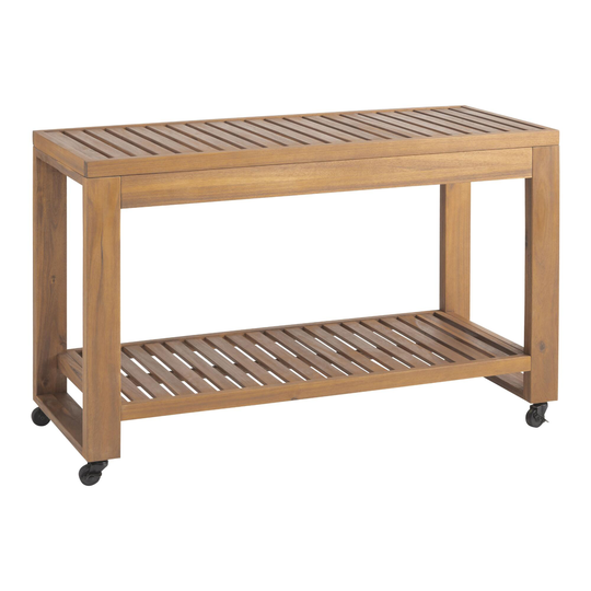 Natural Teak Wood Calero Outdoor Patio Island by World Market