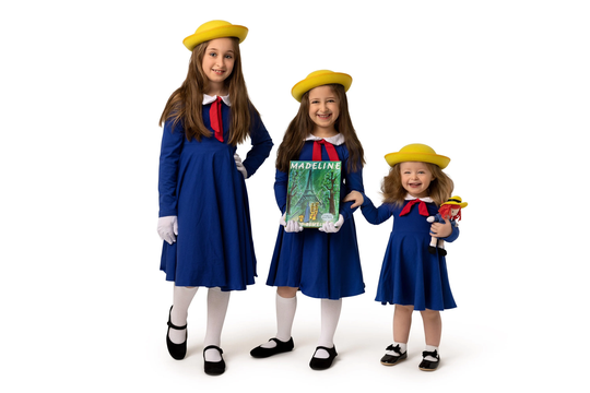Madeline Blue Or Yellow Dress With Collar & Tie | Not Included Hat Gloves Book