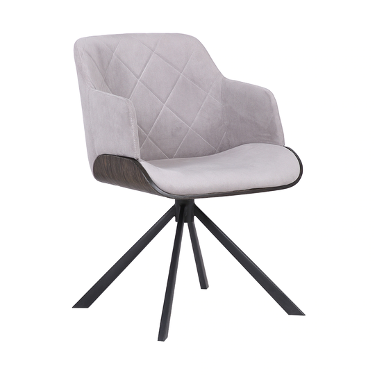 Armen Living Puma Contemporary/Modern Polyester/Polyester Blend Upholstered Arm Chair (Metal Frame) in Gray | LCPUCHGRWA
