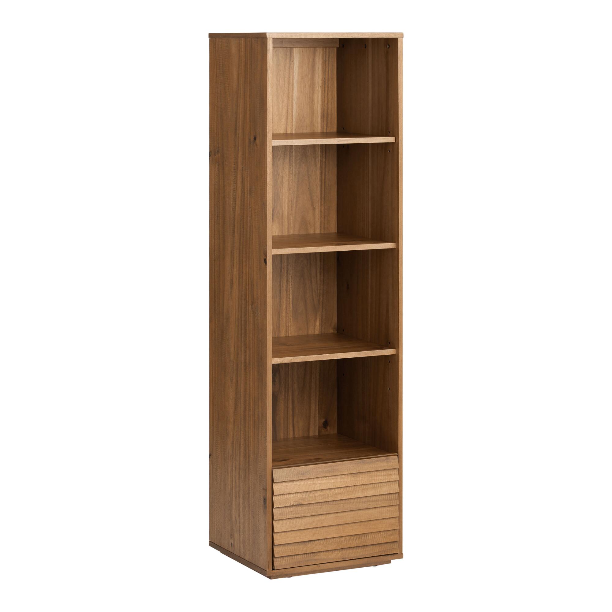 Rustic Wood Theo Modular Bookshelf with Drawer by World Market