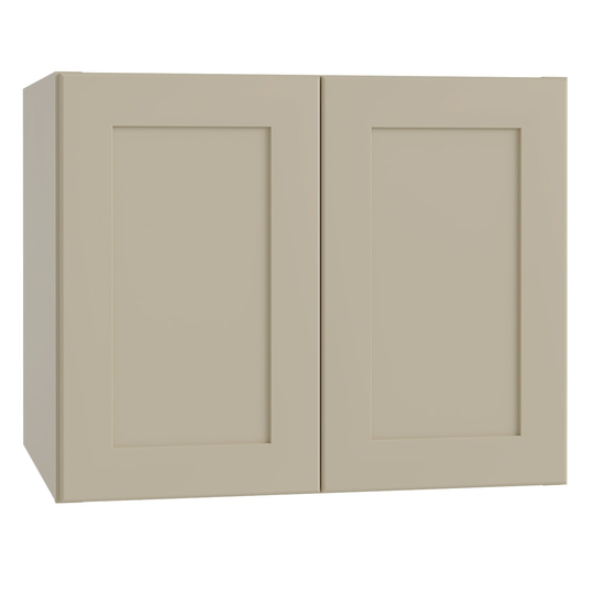 Luxxe Cabinetry Norfolk 36-in W x 24-in H x 24-in D Blended Cream Painted Door Wall Fully Assembled Semi-custom Cabinet (Shaker Door Style)