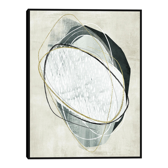 Pile of Rocks by Nikki Chu Framed Canvas Wall Art: White/Multi - Large by World Market
