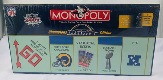 2000 St. Louis Rams Collectors Monopoly By Usaopoly Brand New Sealed Free Shipping