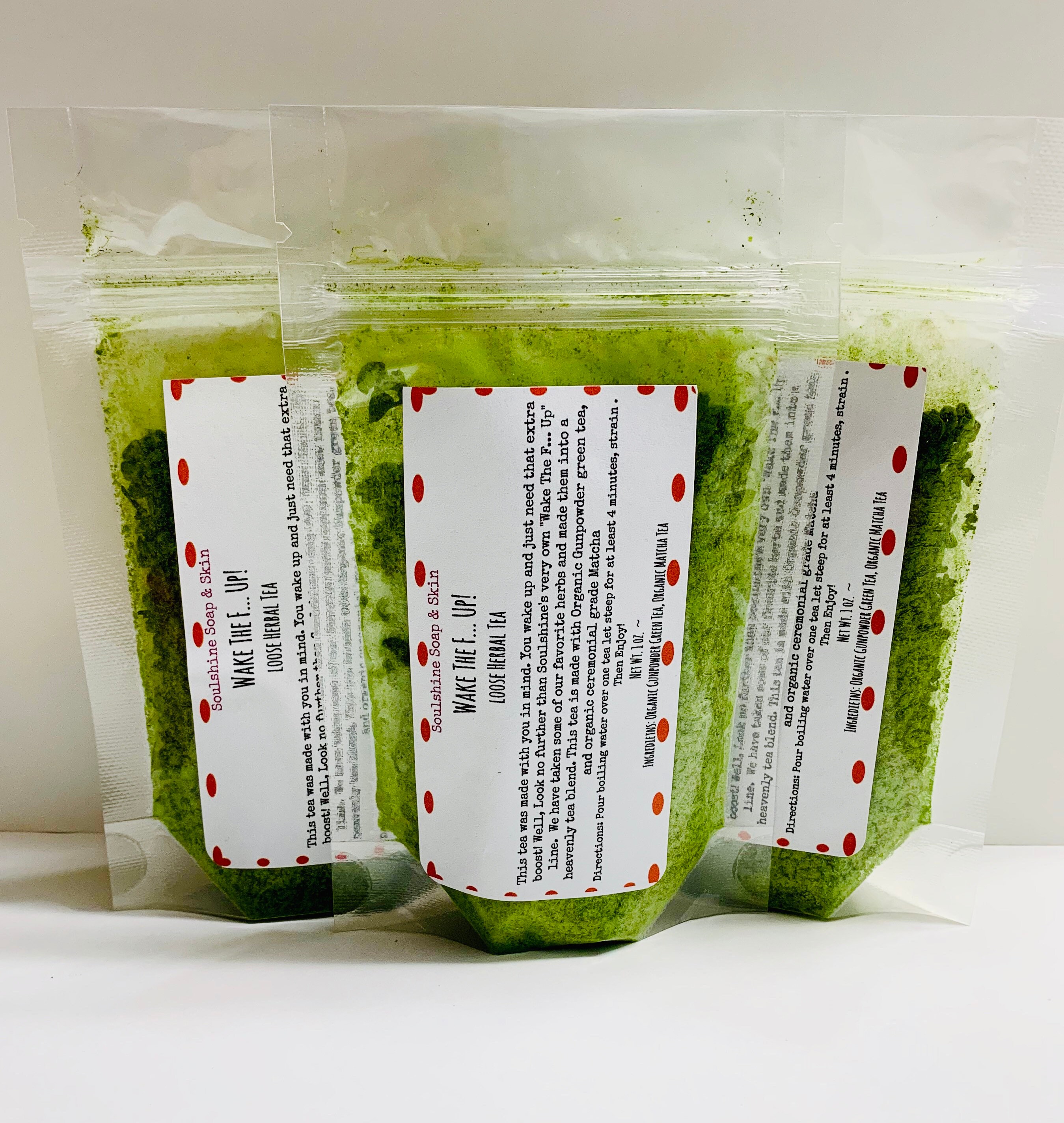 Wake The F Up - Herbal Tea Blend - Matcha Tea - Gunpowder Herb - Your Senses - Organic - Natural - Handmade - Gift For Mom - Unisex