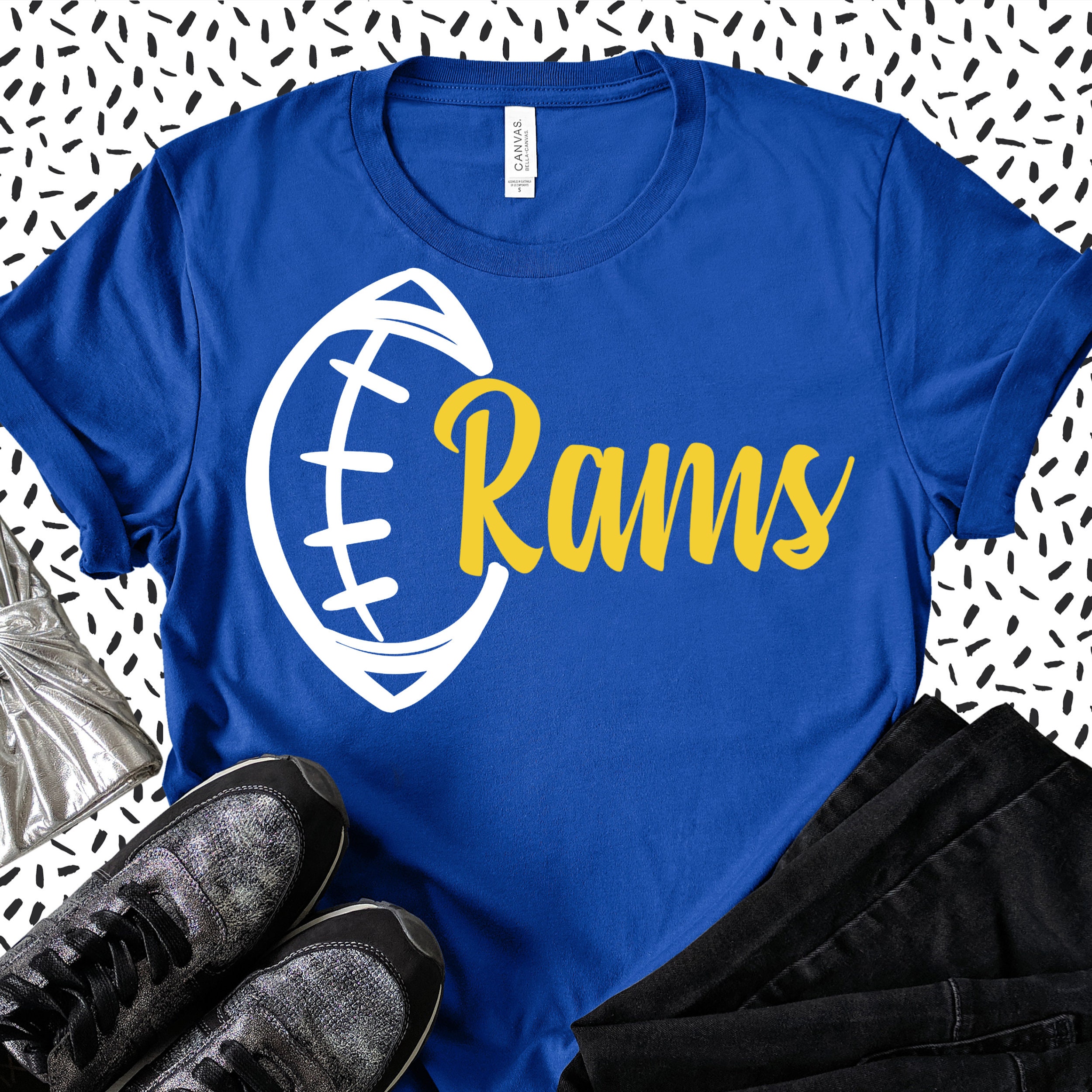 Rams Shirt, L.a. Los Angeles Rams, Football Nfl Tee, Sports Shirt