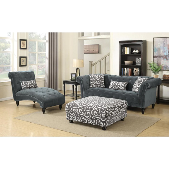 Picket House Furnishings Twine Modern Polyester/Polyester Blend Slate Gray Living Room Set | UTW212SCO3PC