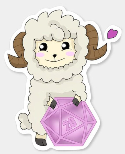 Ram D&d D20 Gaming Vinyl Sticker