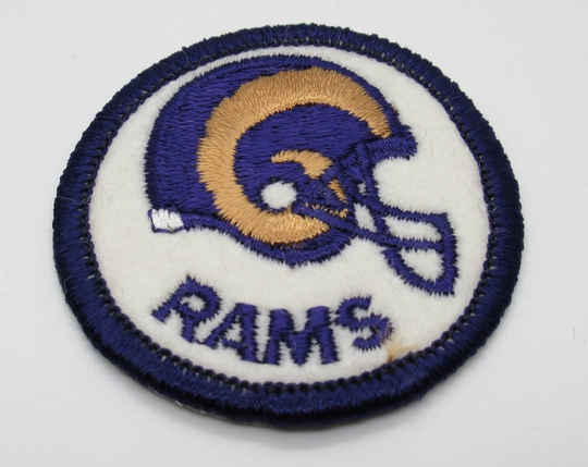 Los Angeles St Louis Rams Football Helmet Vintage Nfl Iron On Circle Patch