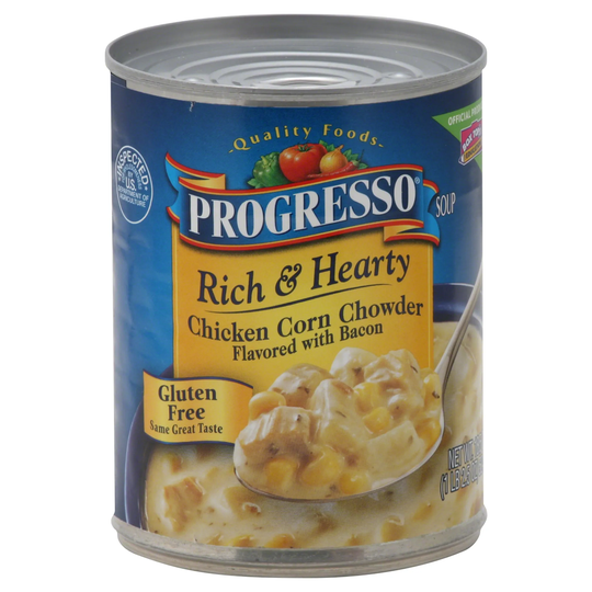 Progresso Soup, Chicken Corn Chowder 18.5 oz (1 lb 2.5 oz) 524 g
