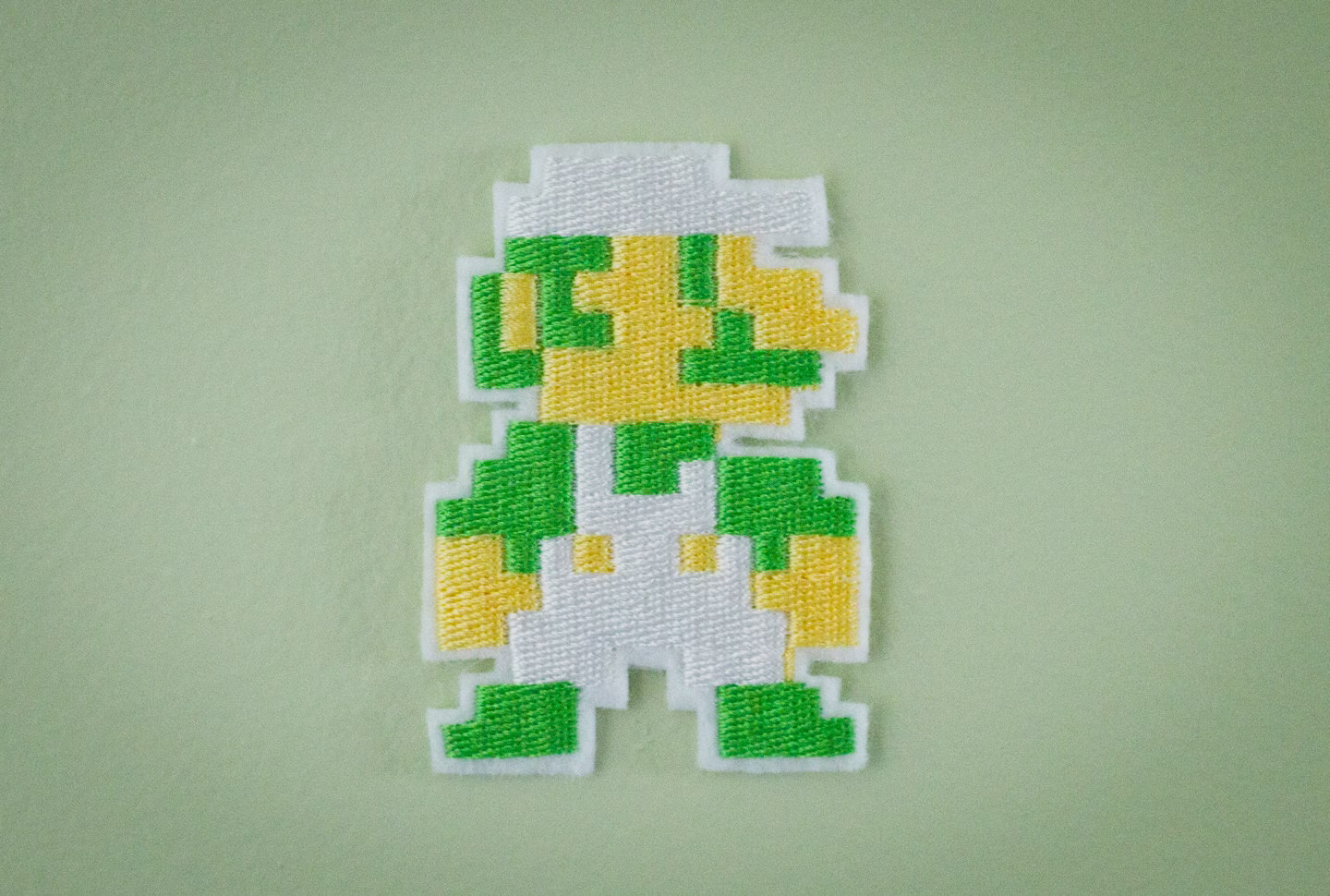 8 Bit Luigi Nintendo Throwback Embroidered Iron-On Nes Patch