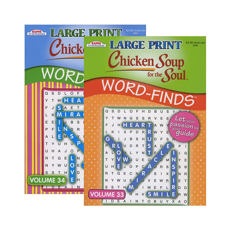 KAPPA Large Print Chicken Soup For The Soul Word Finds Puzzle Book