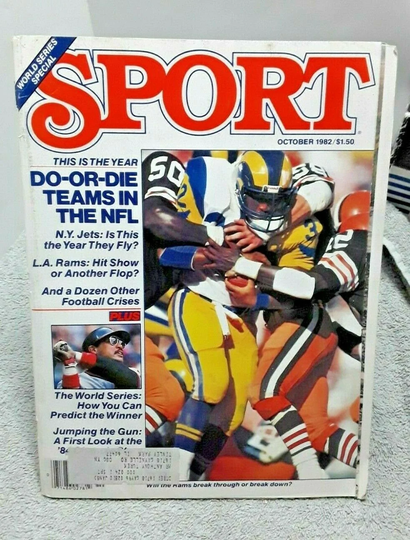 Sport Magazine October 1982 Cullen Bryant Los Angeles Rams Jack Lambert Steelers Interview