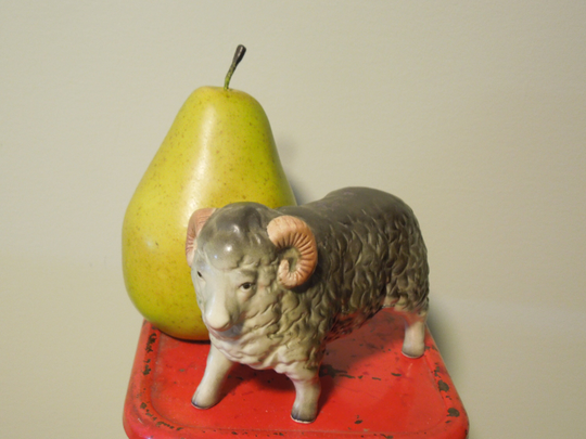 Zodiac Aries Ram Figurine, Power & Leadership Symbol, Dorset Ram, Free Shipping