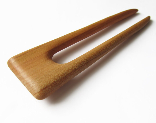 Wooden Hair Fork, Hairfork, Wood, Hair Stick, Fork Natural, Cherry Accessories, Haarforke, Haarnadel