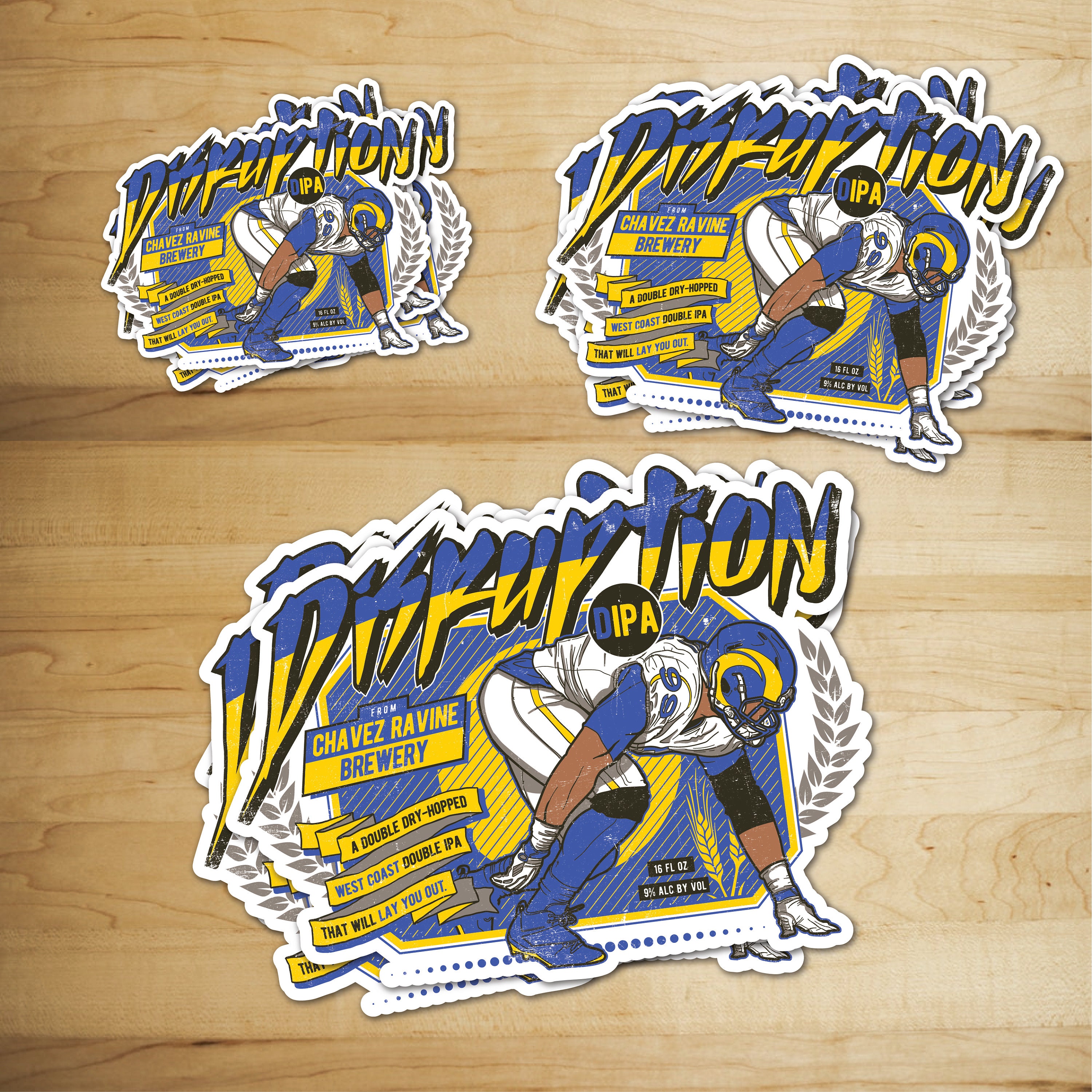 Aaron Donald | Rams Fake Craft Beer Label Sticker
