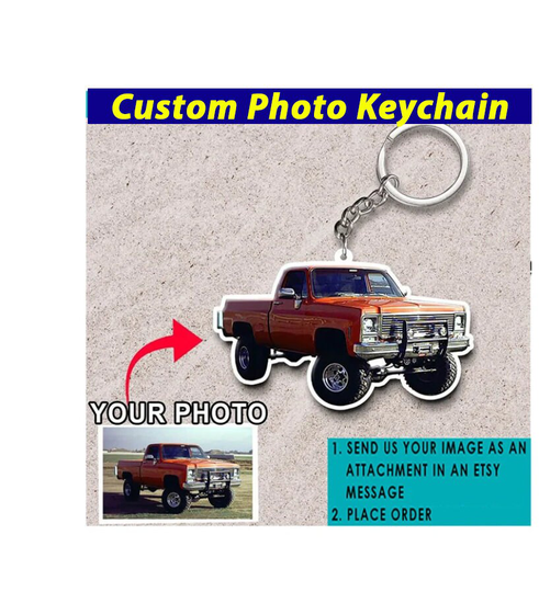 Pickup Truck Personalized Keychains, Gifts For Car Guys, Lovers Gift, Muscle Car, Classic Square Body, Modern Pickup, Lifted