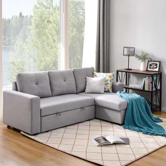 CASAINC Sofa Bed Modern Gray Polyester/Blend Sofa | GS-GT000262AAE