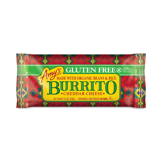 3-Pack Amy's Gluten Free Bean & Cheese Burrito 5.5 oz pouch