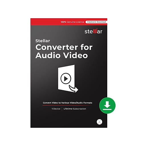 Stellar Converter for Audio Video for 1 User, Mac OS X, Download (SAVCONMER2015)