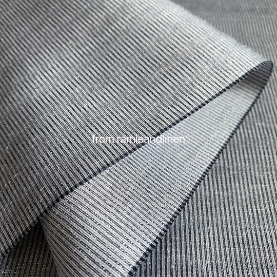 Silk Fabric, Linen Blend Stripes Yarn Dyed Fat Quarter 18" By 27"