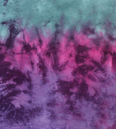 Hand Dyed Gradient in A Blend Of Duckegg, Fuchsia & Purple, Half Yard Quilt Cotton
