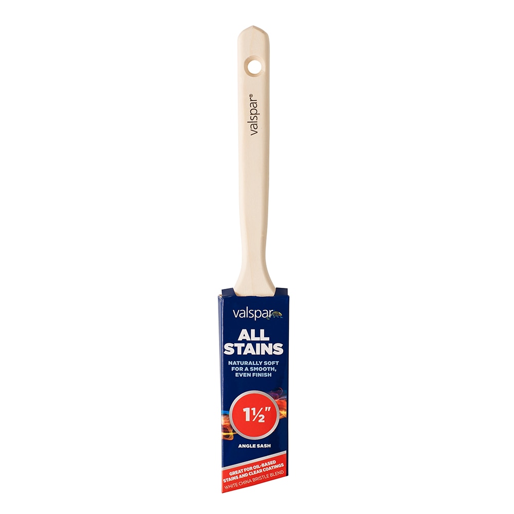 Valspar Natural Bristle- Polyester Blend Angle 1-1/2-in Paint Brush | 883566200