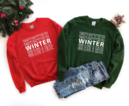 Winter Sweatshirt, Gift For Christmas, Season Shirts, Hot Cocoa T-Shirts, Holiday Shirt, Women's Cool Sweatshirt