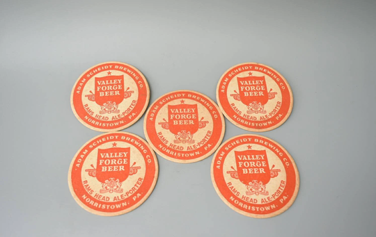 Beer Coasters Valley Forge Adam Schmidt Brewing Company Norristown Pennsylvania - 5