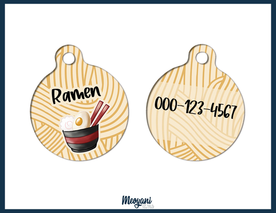 Ramen Noodles Custom Foodie Dog & Cat Id Tag