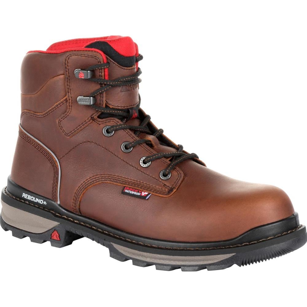 Rocky Size: 11.5 Medium Mens Dark Brown Waterproof Work Boots Rubber | RKK0259 M 115