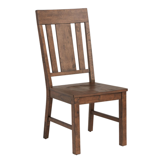 Wood Farmhouse Leona Dining Chair Set Of 2: Brown by World Market