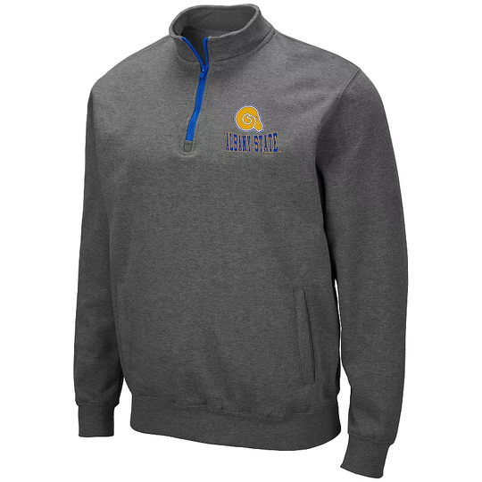 Men's Colosseum Albany State University Golden Rams Archibald Fleece Pullover, Size: Small, Grey