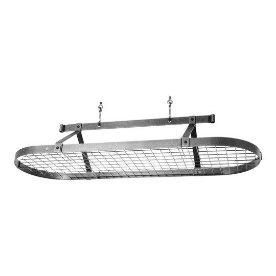 Enclume 60 Inch Hammered Steel Ceiling Pot Rack by World Market