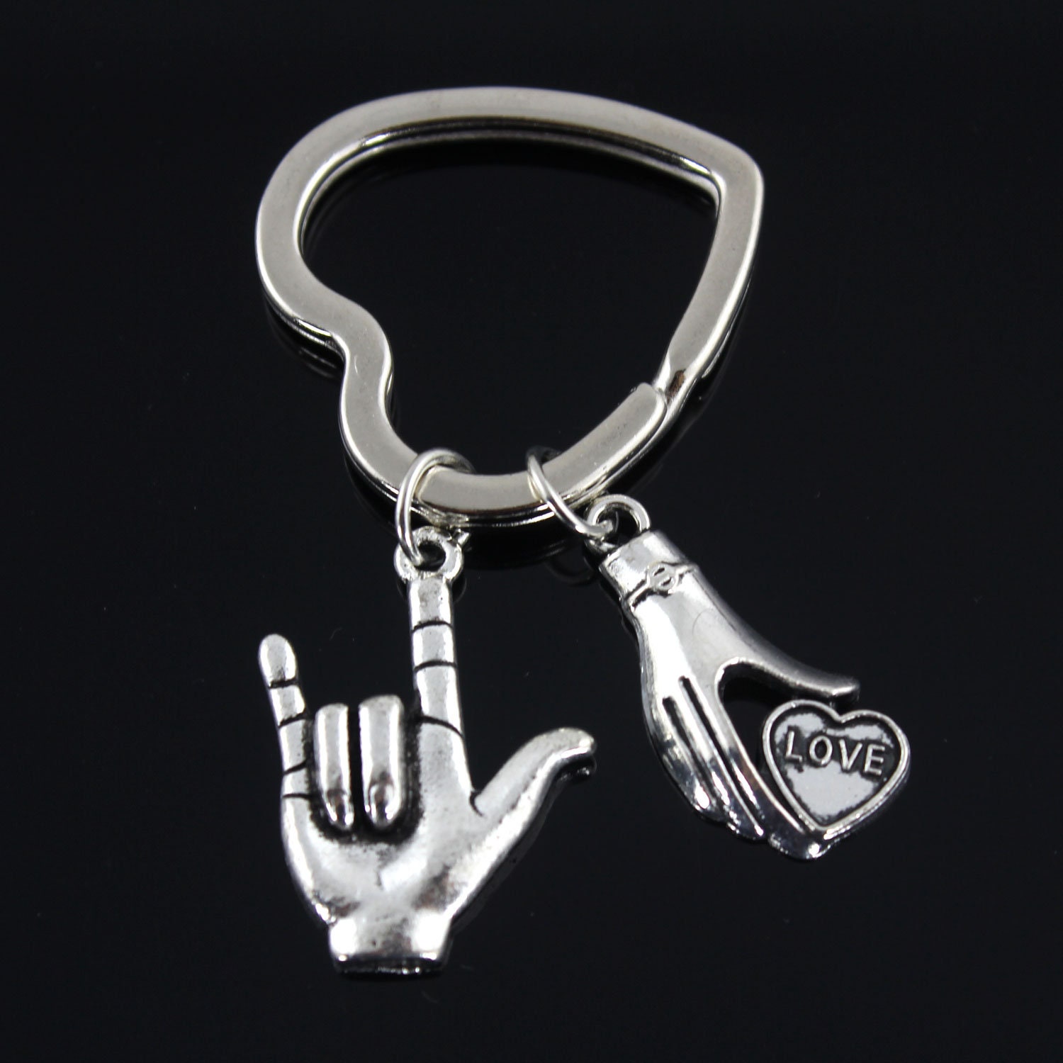 I Love You Sign Key Ring, Hand Gesture Keychain , Keyring, Gift, Christmas Birthday Present For Her Him