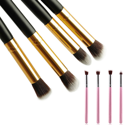 4Pcs Lady Fashion Makeup Cosmetic Tool Eyeshadow Foundation Blending Brush Set