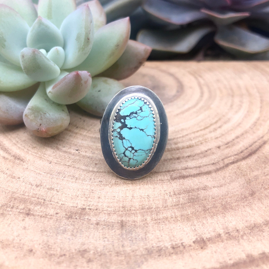 Turquoise Sterling Silver Ring Size 7