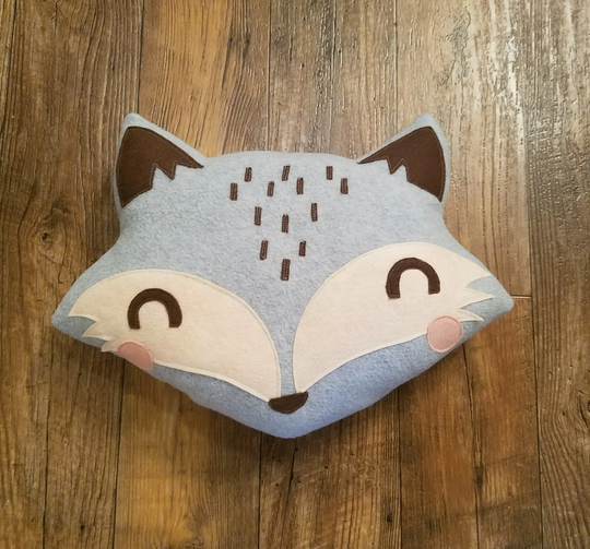 Fox Pillow, Plush, Cushion, Nursery Decor