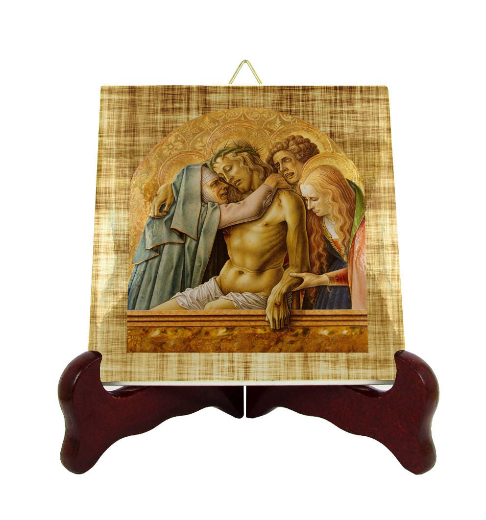 Religious Decor - Piet Icon On Ceramic Tile Christian Gifts From A Religious Painting By Carlo Crivelli Catholic Art Jesus