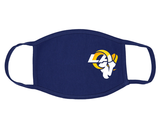 La Rams Face Mask 3 Pk Made in Unisex Breathable Cotton Spandex Double Layer One Size Wash Reuse Mix & Match Colors | Free Shipping