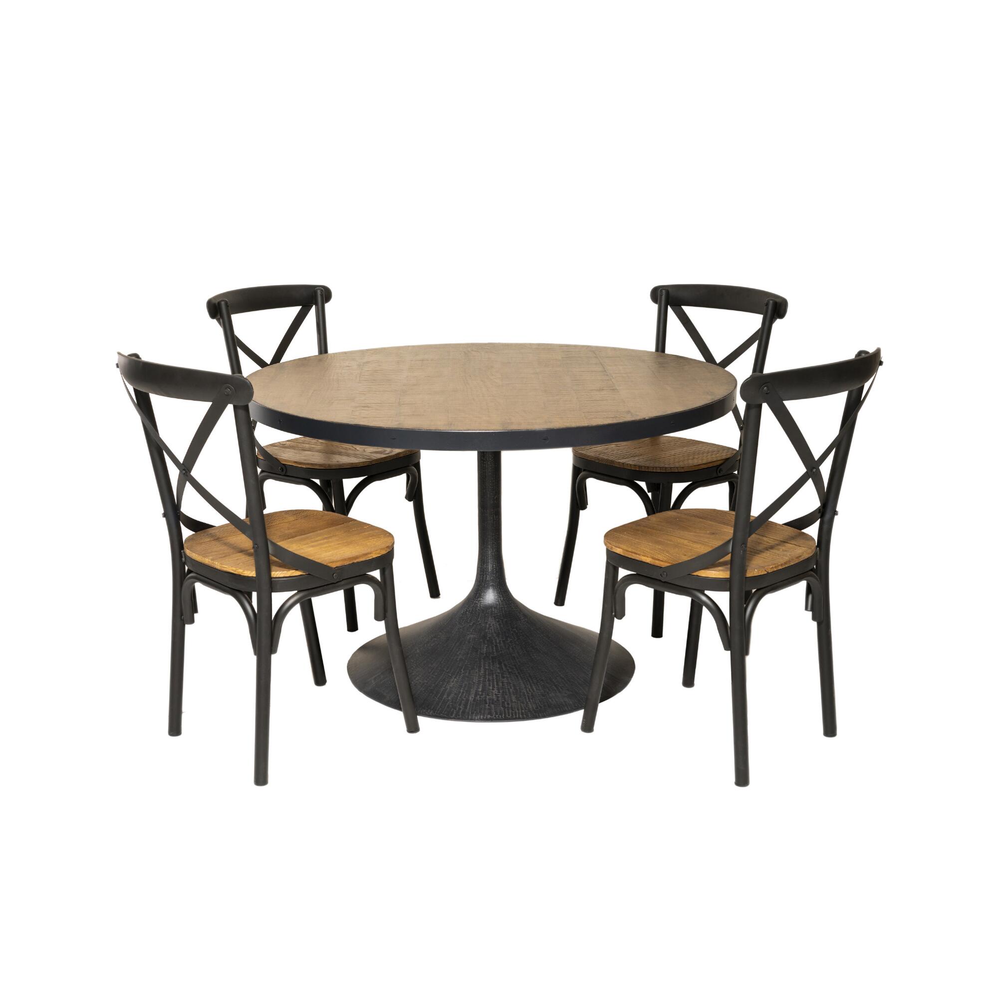 Reclaimed Wood and Black Metal Logan Dining Collection by World Market