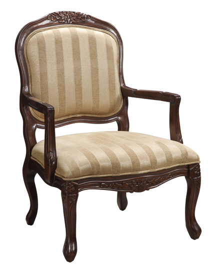 Coast to Coast Traditional Polyester/Polyester Blend Upholstered Arm Chair (Wood Frame) in Brown | 94028